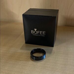 Size 12 Black Bofee Tungsten Ring for Men